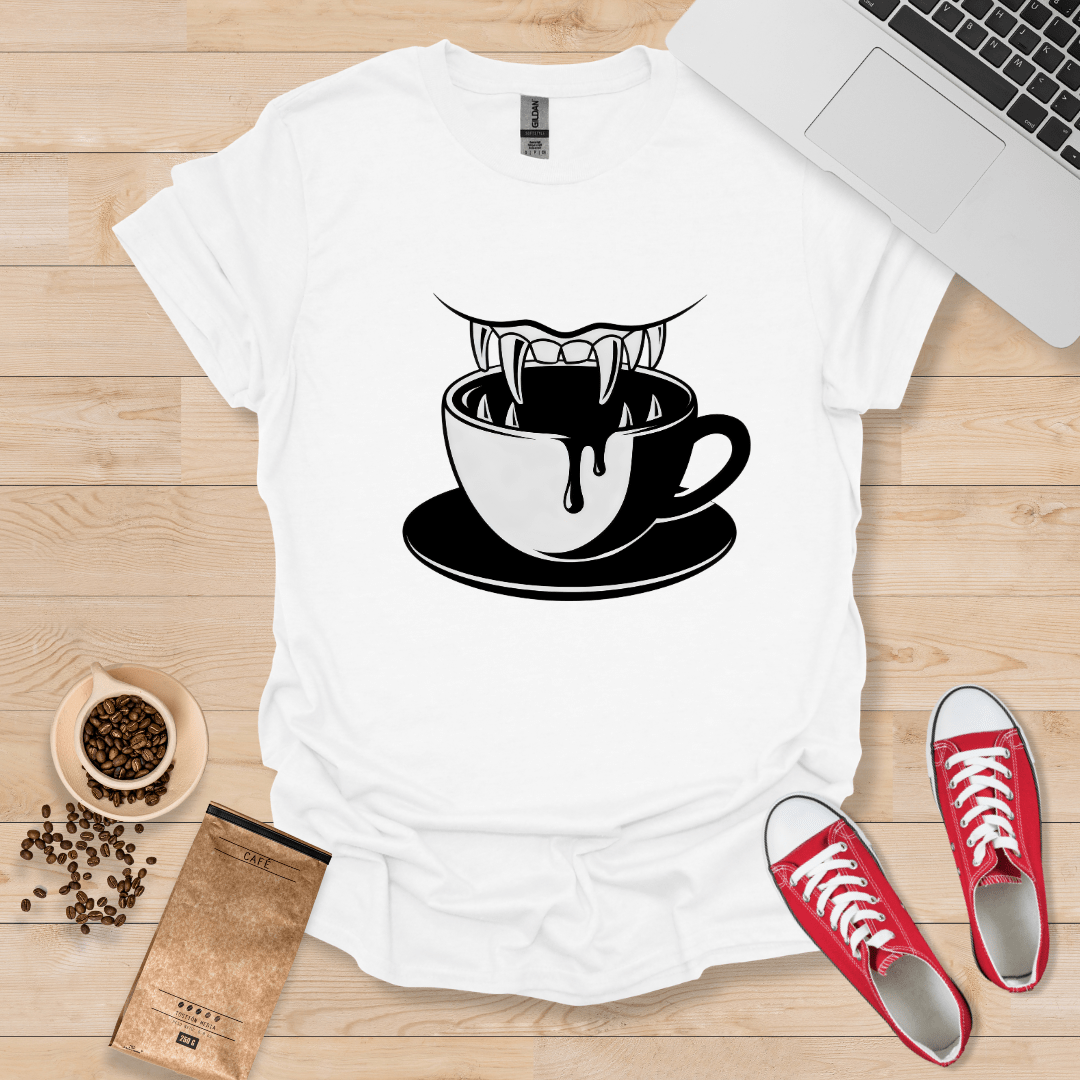 Vampir-Kaffee-T-Shirt
