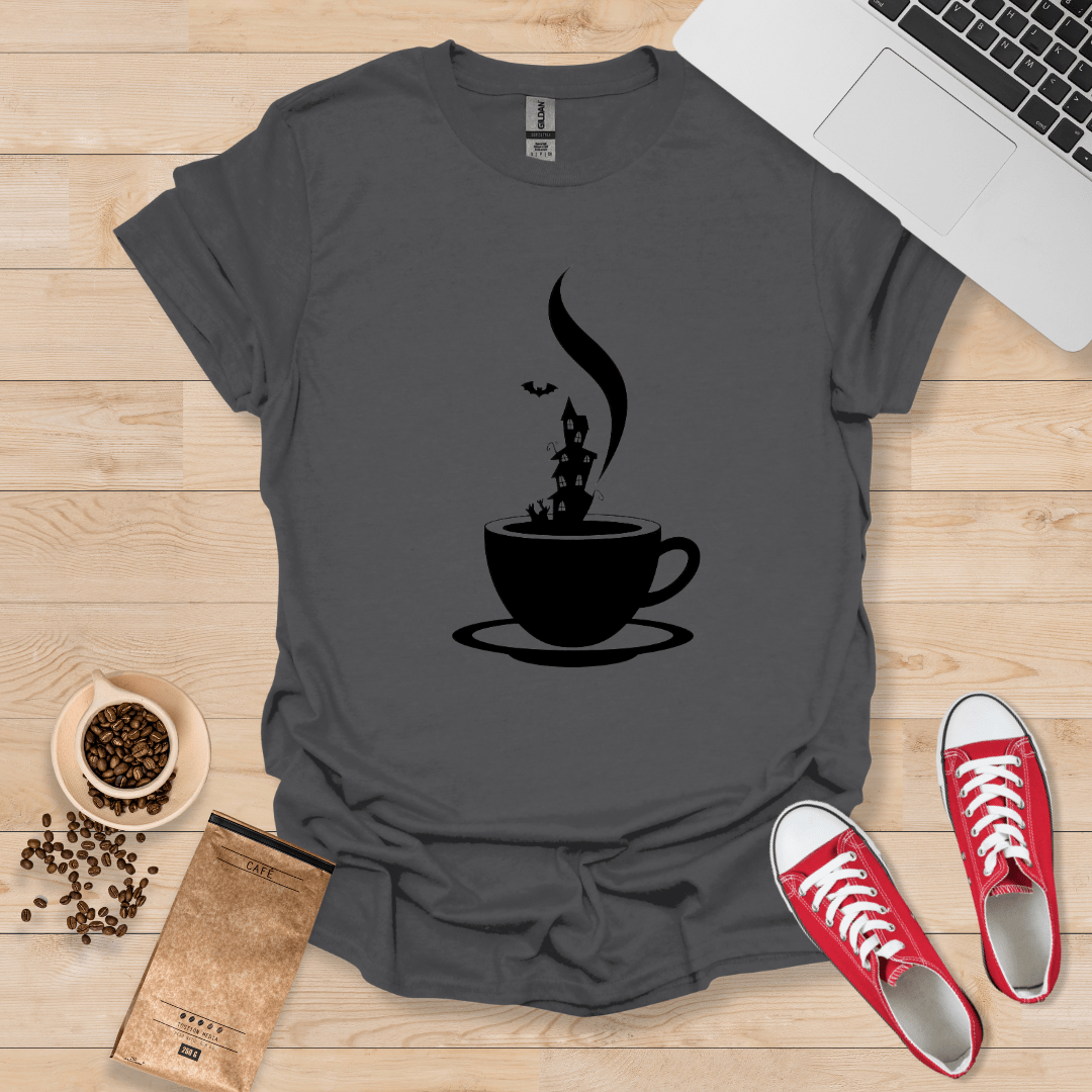 T-Shirt mit Spuk-Kaffee-Motiv