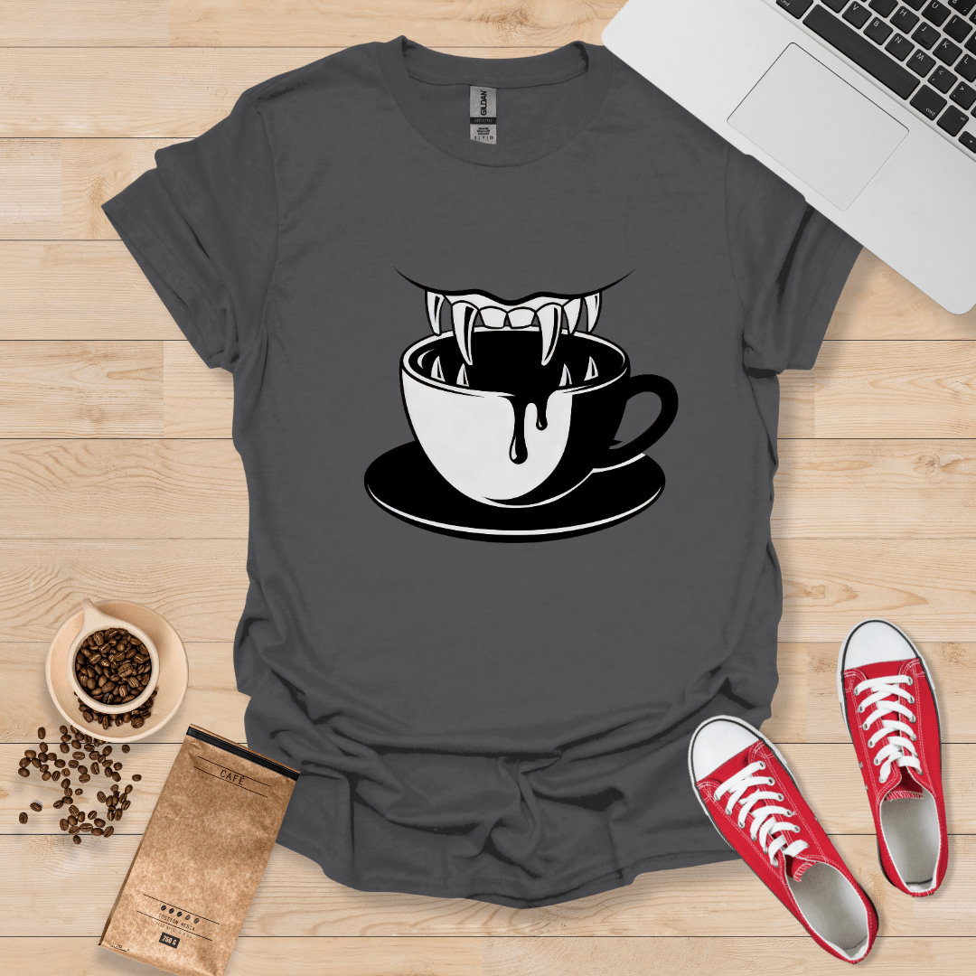 Vampir-Kaffee-T-Shirt