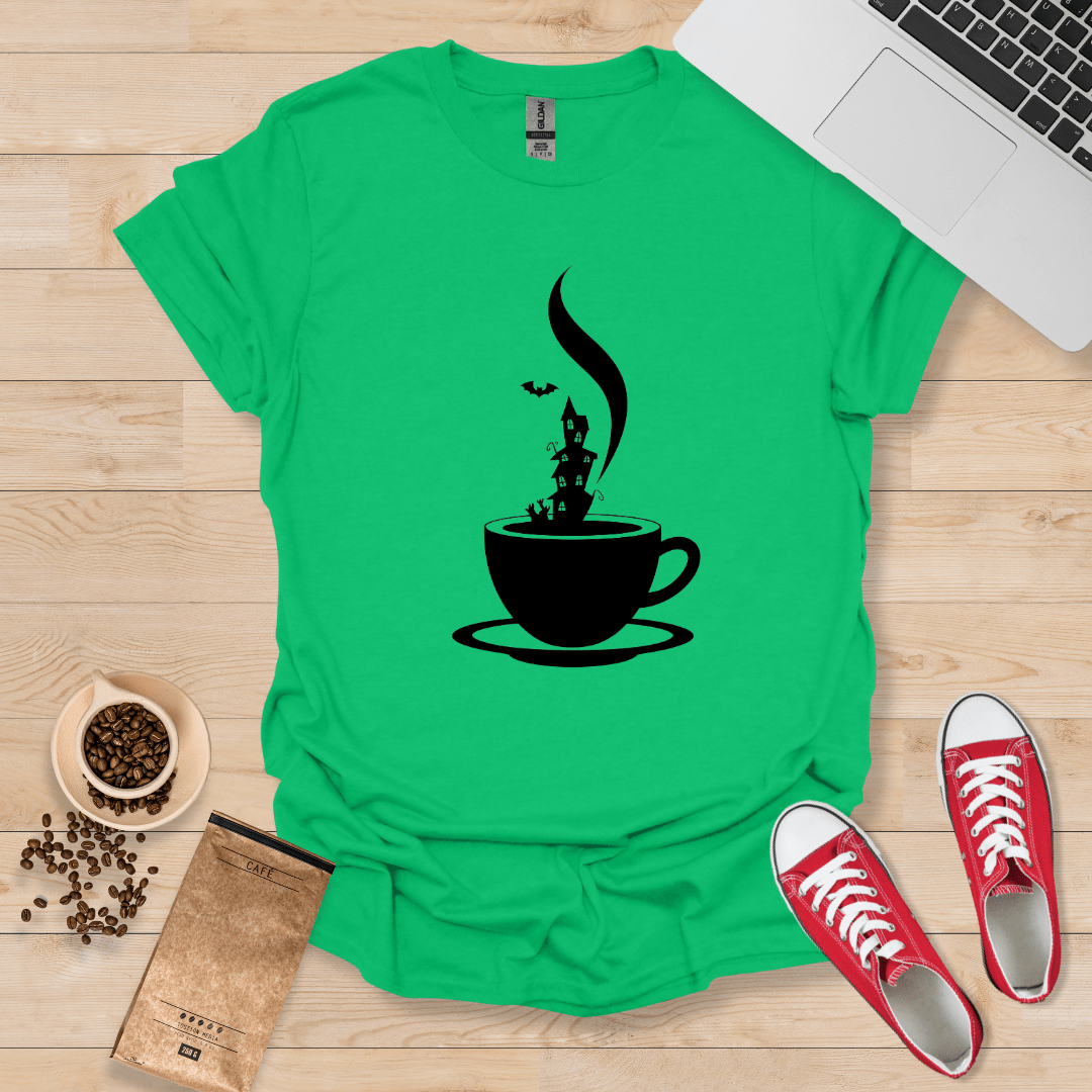 T-Shirt mit Spuk-Kaffee-Motiv