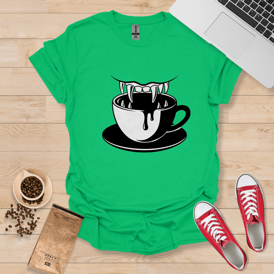 Vampir-Kaffee-T-Shirt