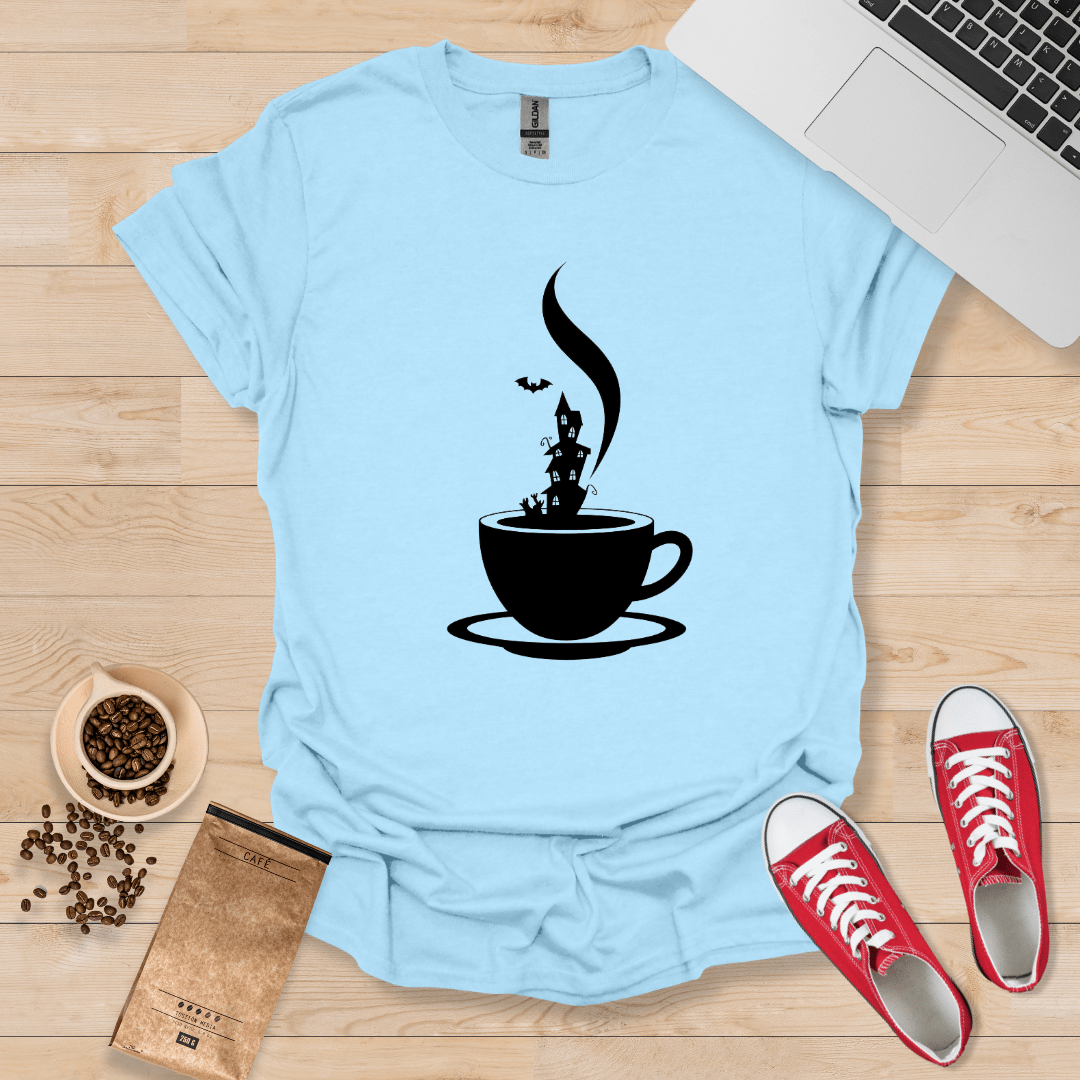T-Shirt mit Spuk-Kaffee-Motiv