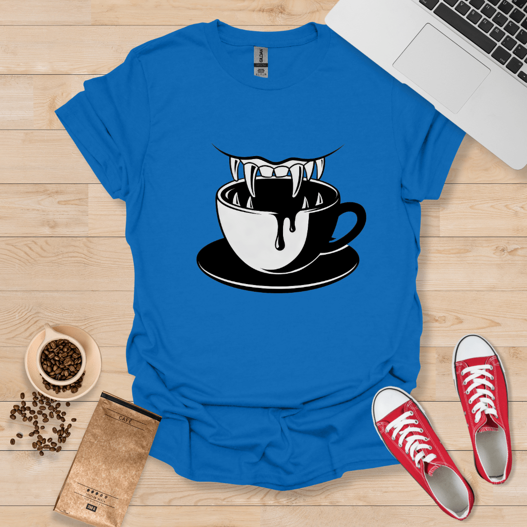 Vampir-Kaffee-T-Shirt