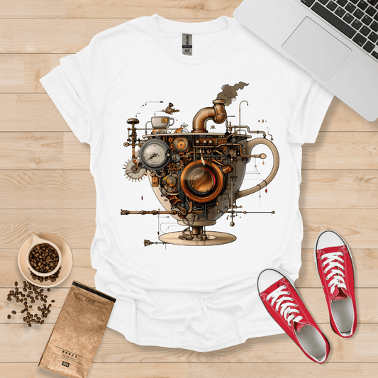 Steampunk-Kaffee-T-Shirt